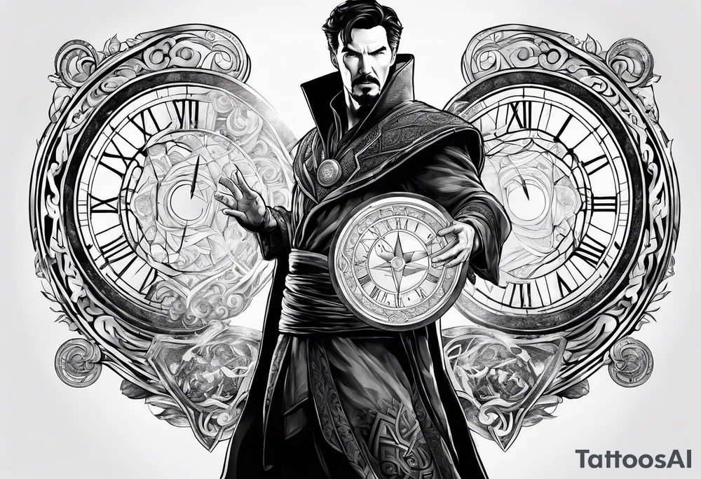 Dr. Strange and the time stone tattoo idea