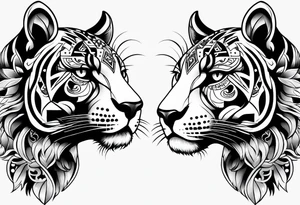 aztec jaguar sleeve tattoo idea
