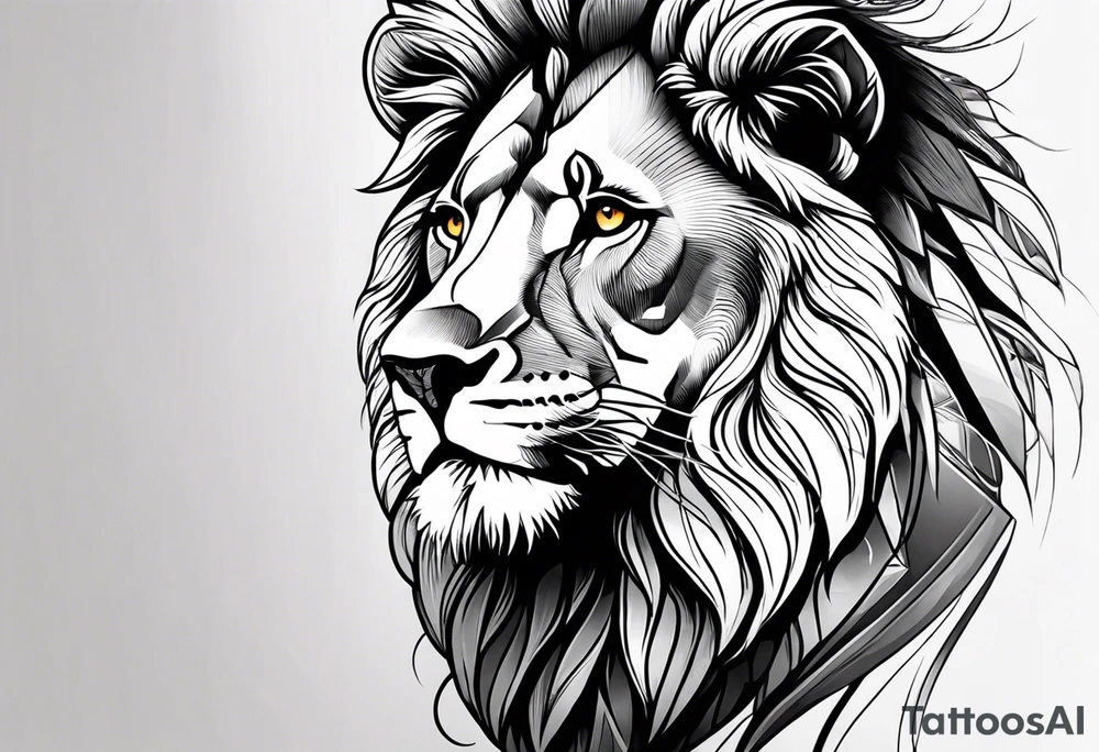 I want to get a tattoo on a lion's arm, the tattoo is related to something religious but may contain something other than the lion tattoo idea