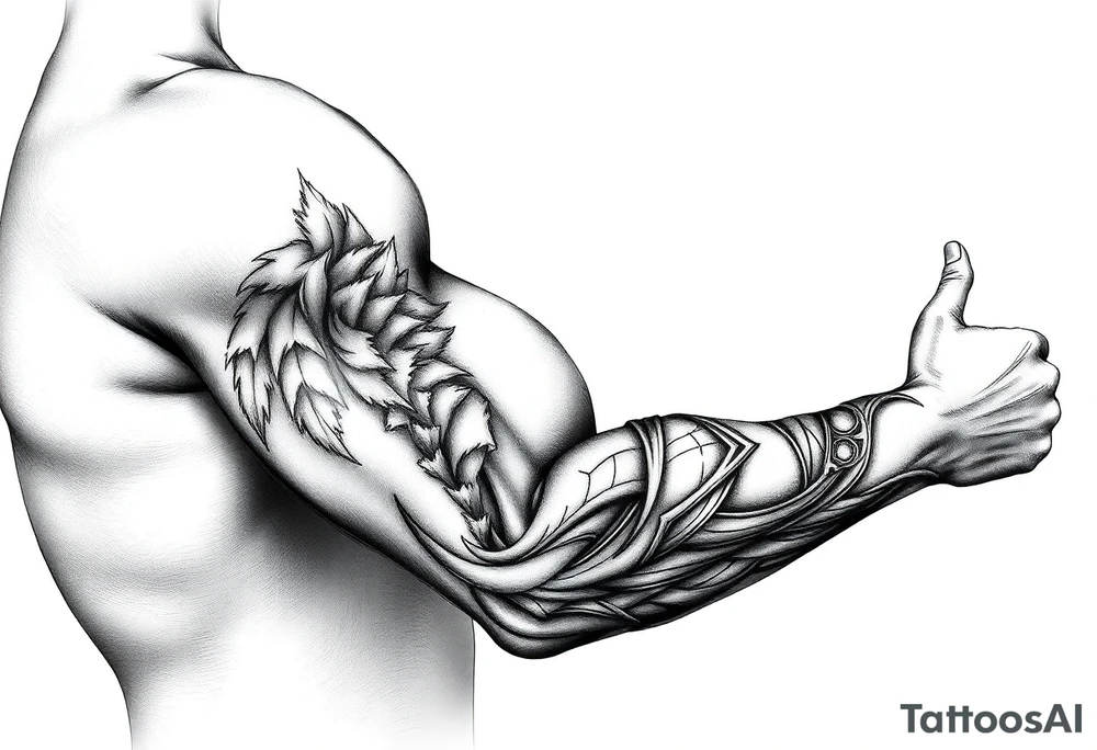 i want a super unqiue looking number thats looking brooding and mysterious tattoo idea