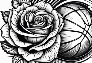 basketball, detroit , roses tattoo idea