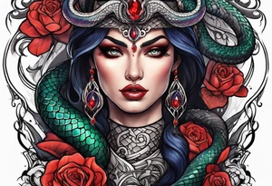 Lilith serpent tattoo idea