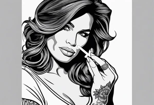 caitlyn jenner smoking cigarette tattoo idea