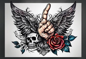 middle finger fuck you tattoo idea