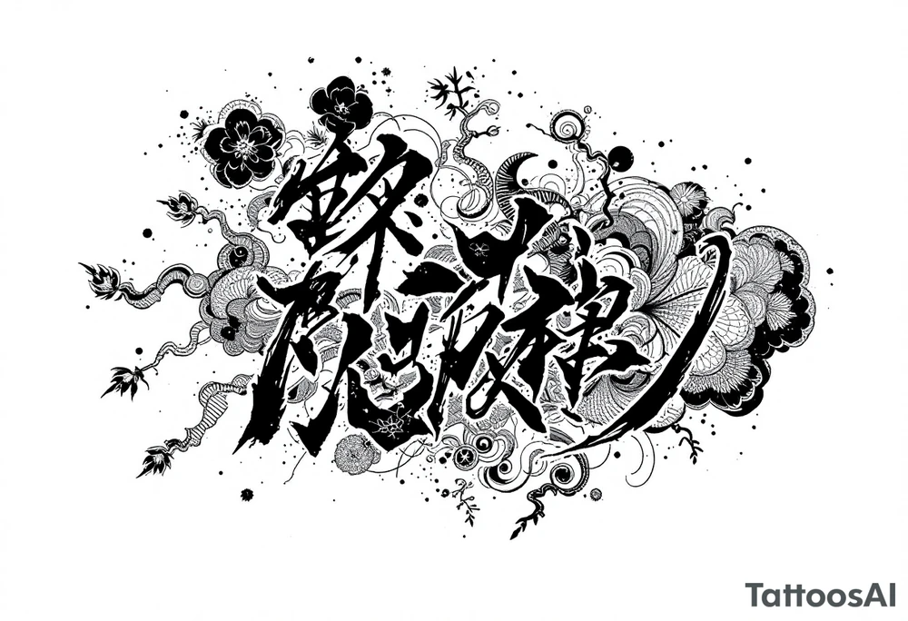dream japanese font tattoo idea
