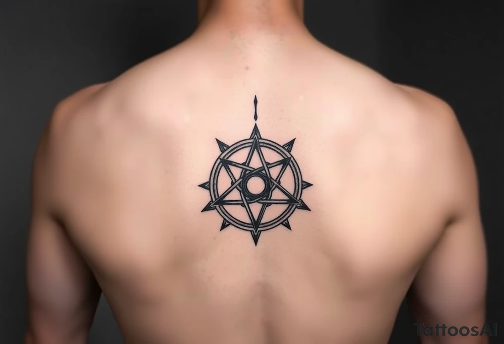 Occult symbols calf tattoo tattoo idea