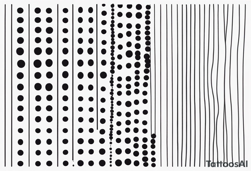 simple dots in a line tattoo idea
