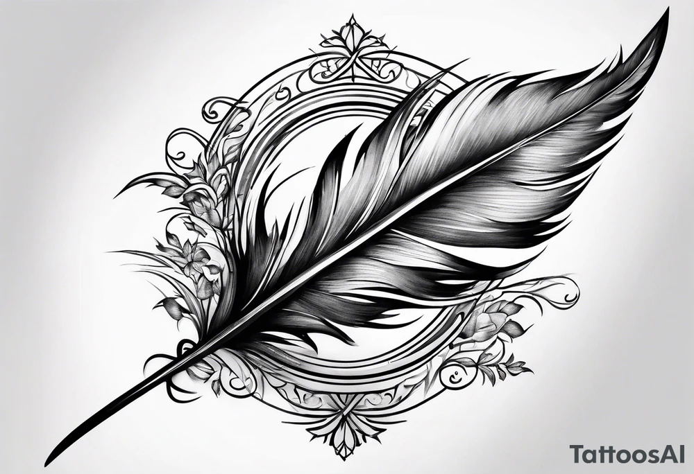quill pen tattoo idea