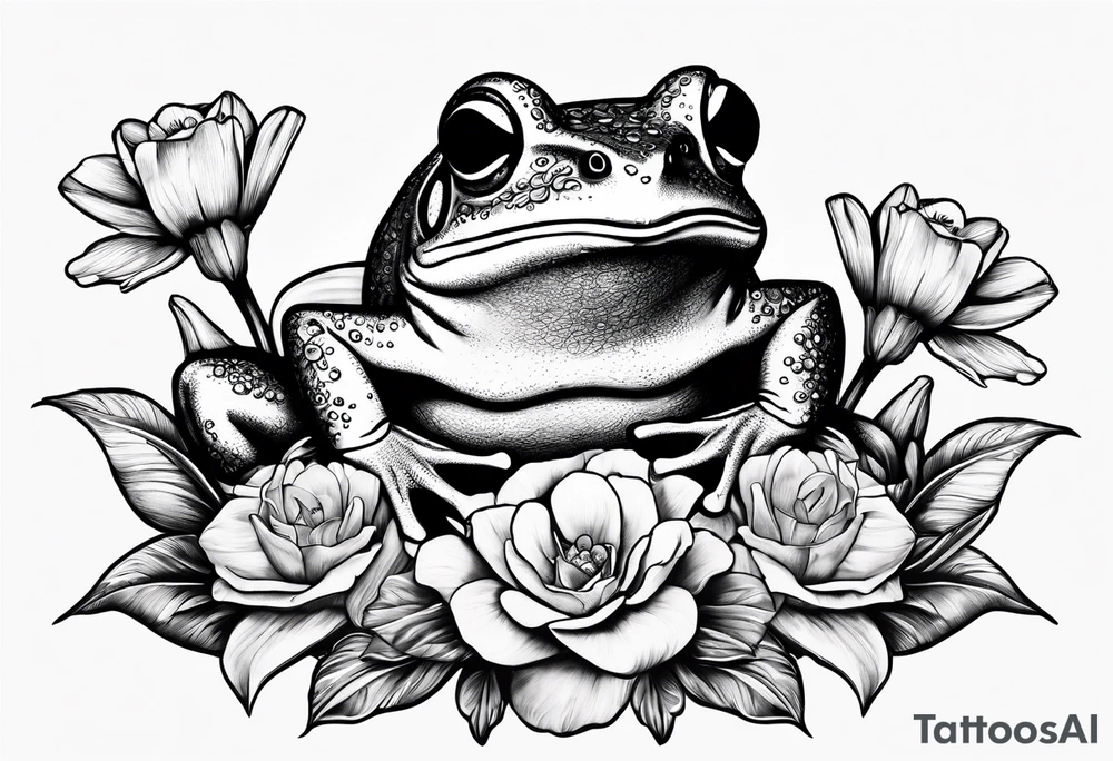 Frog, engagement ring, flowers, sharks tattoo idea