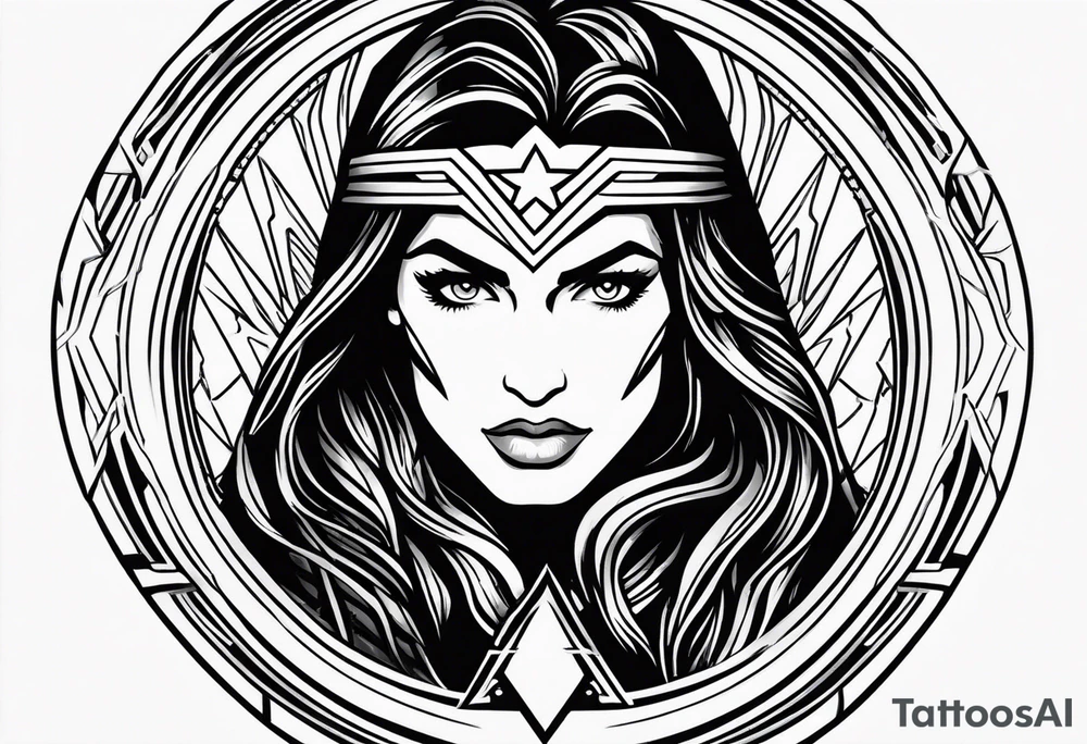 Wonder woman logo tribal tattoo idea