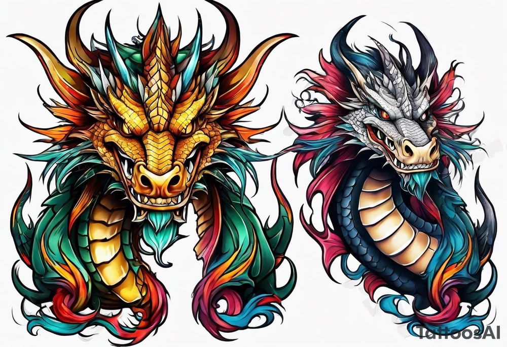 Dragon full body tattoo idea