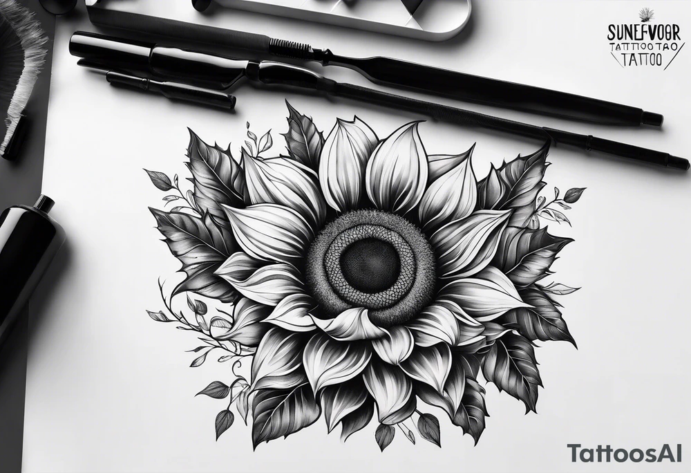 Sunflower tattoo idea