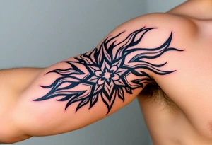 huge and large powerfull flames tattoo idea