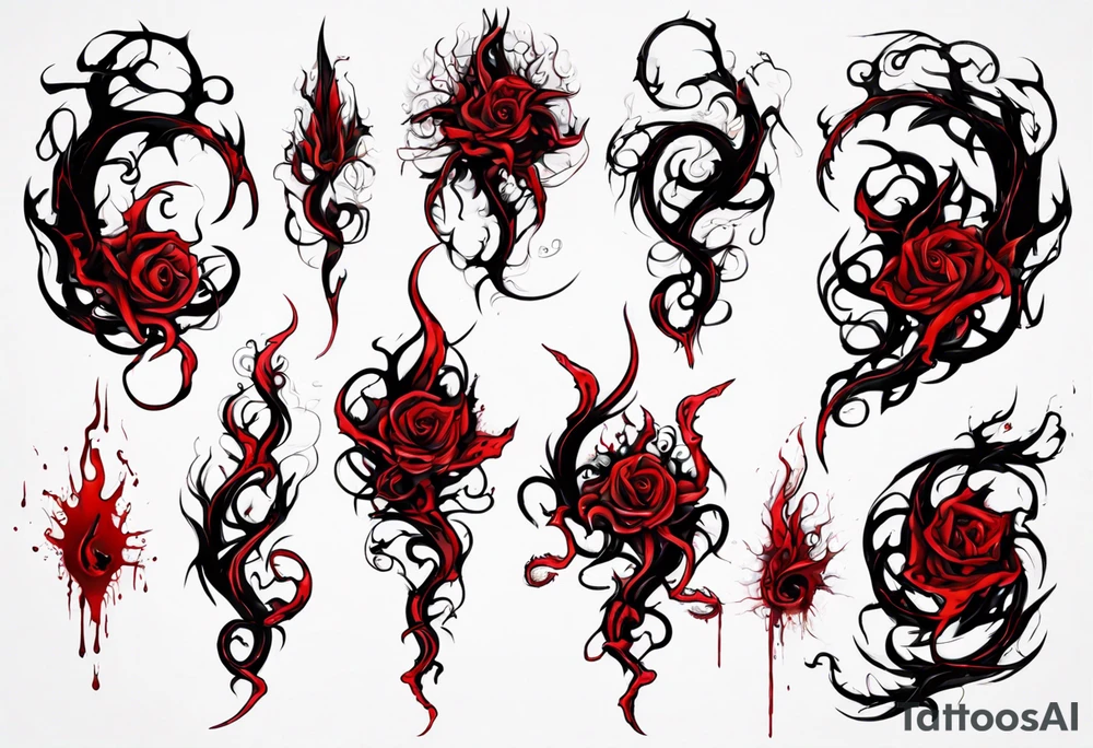 Blood
Tendril
Red
Black
Corruption tattoo idea