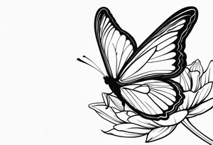 Blume Schmetterling tattoo idea