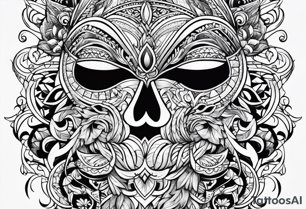 trible sketch tattoo idea