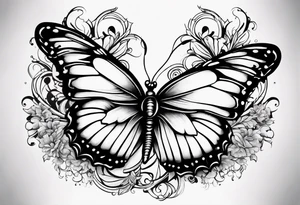 butterfly’s flying up my arm with some clouds and maybe some roman numerals tattoo idea