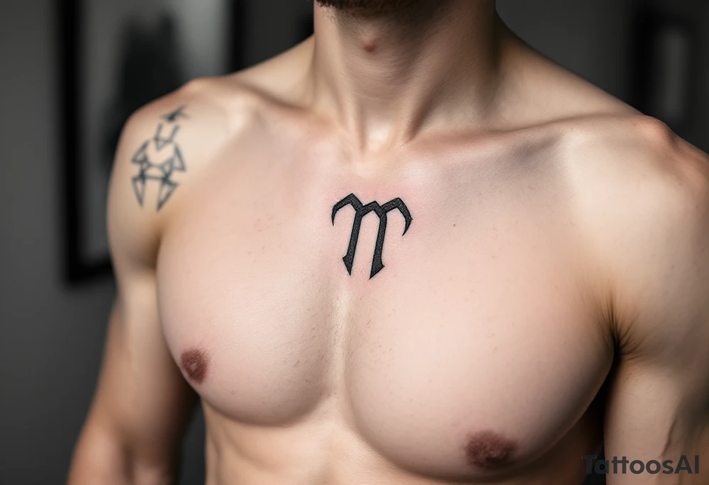 Capricorn starsign  10x10 cm tattoo idea