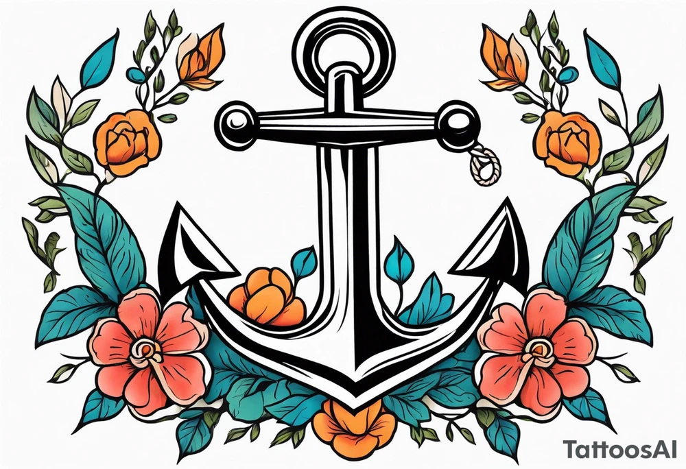 anchor

vintage tattoo style old school traditional bold color simple with flowers surrounded tattoo idea