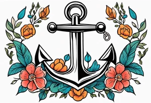anchor

vintage tattoo style old school traditional bold color simple with flowers surrounded tattoo idea