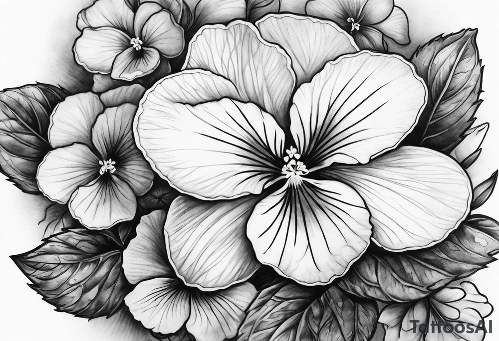 Violets tattoo idea