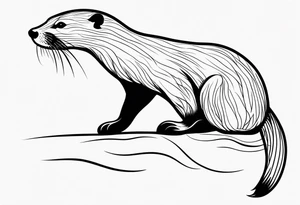 Playful Otter tattoo idea