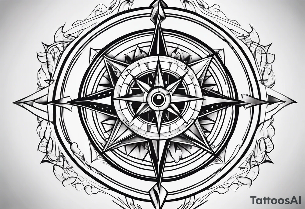 compass tattoo idea