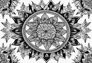 Aggressive Snowflake mandala tattoo idea