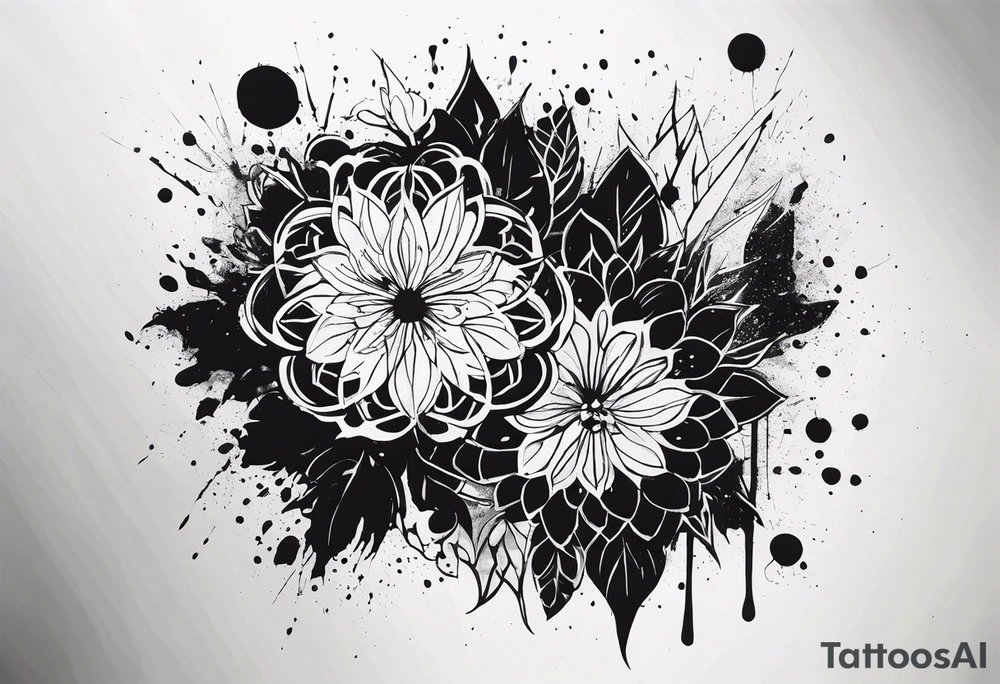 Artistic Paint Splatter tattoo idea