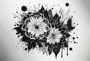 Artistic Paint Splatter tattoo idea