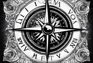 Broken compass with the wording, " I choose my own direction. " tattoo idea