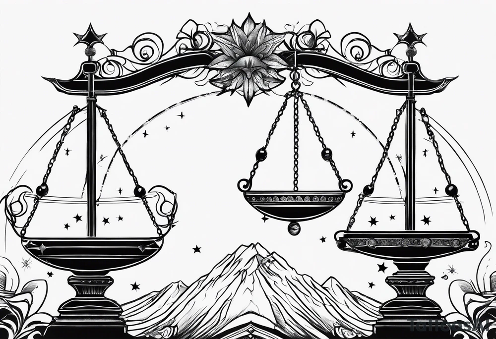 Libra constellation tattoo idea
