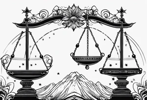 Libra constellation tattoo idea
