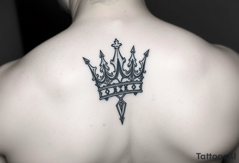 Crown no more pain strength 
Minimalistic tattoo idea