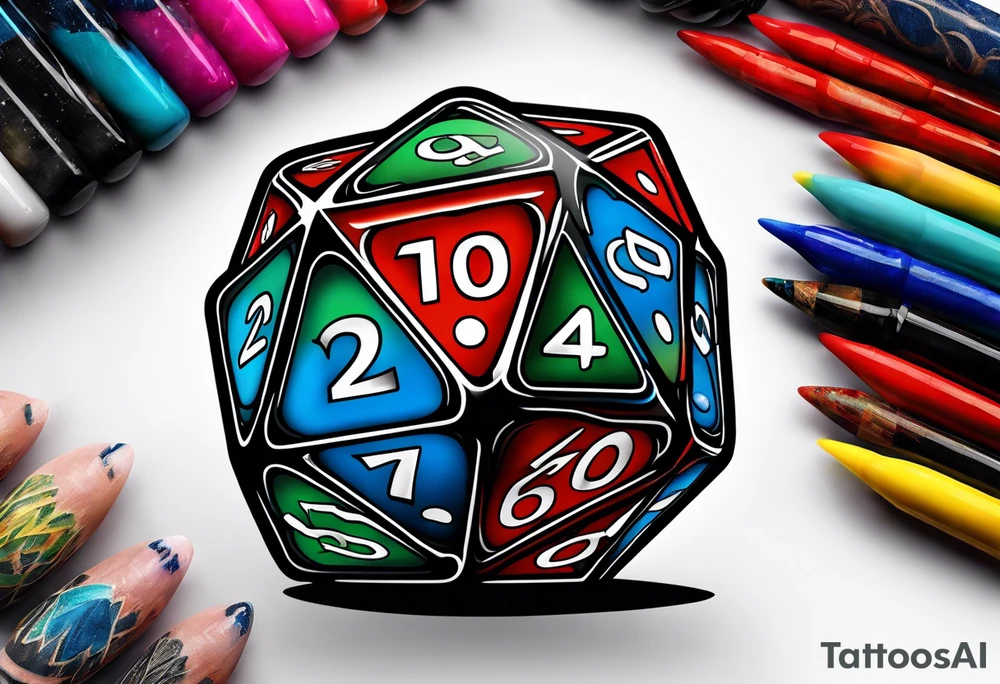 d20 dice tattoo idea