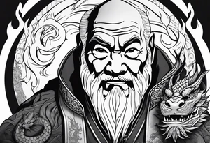 Uncle iroh with Dragon tattoo idea