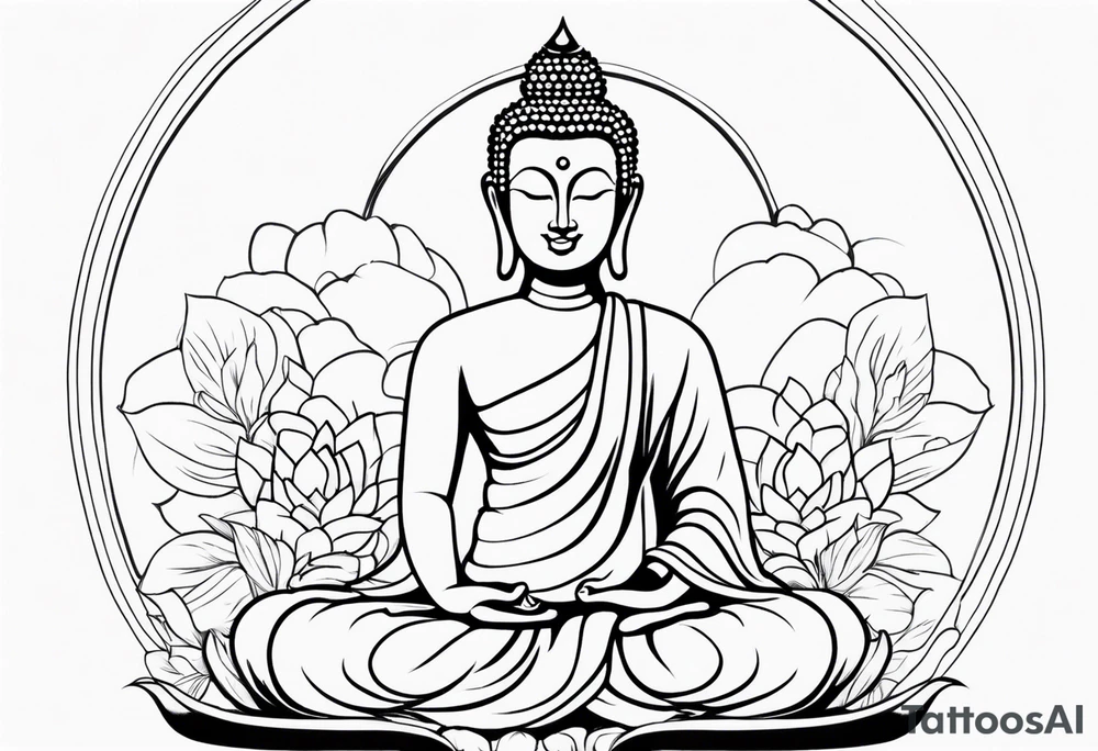 Serene Buddha tattoo idea