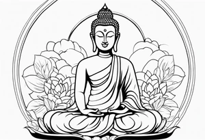 Serene Buddha tattoo idea