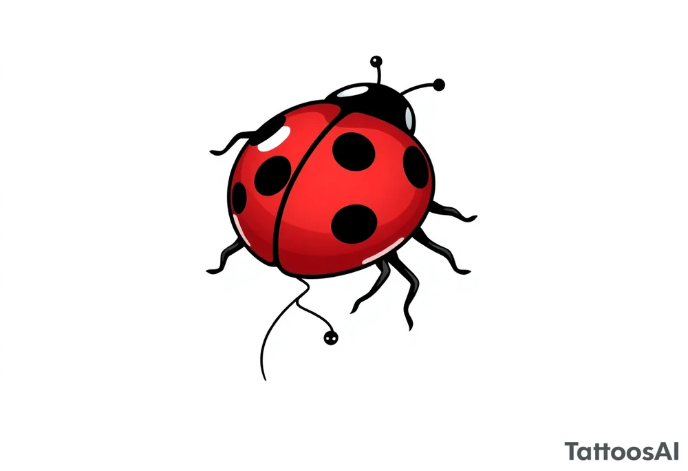 Cute ladybug tattoo idea