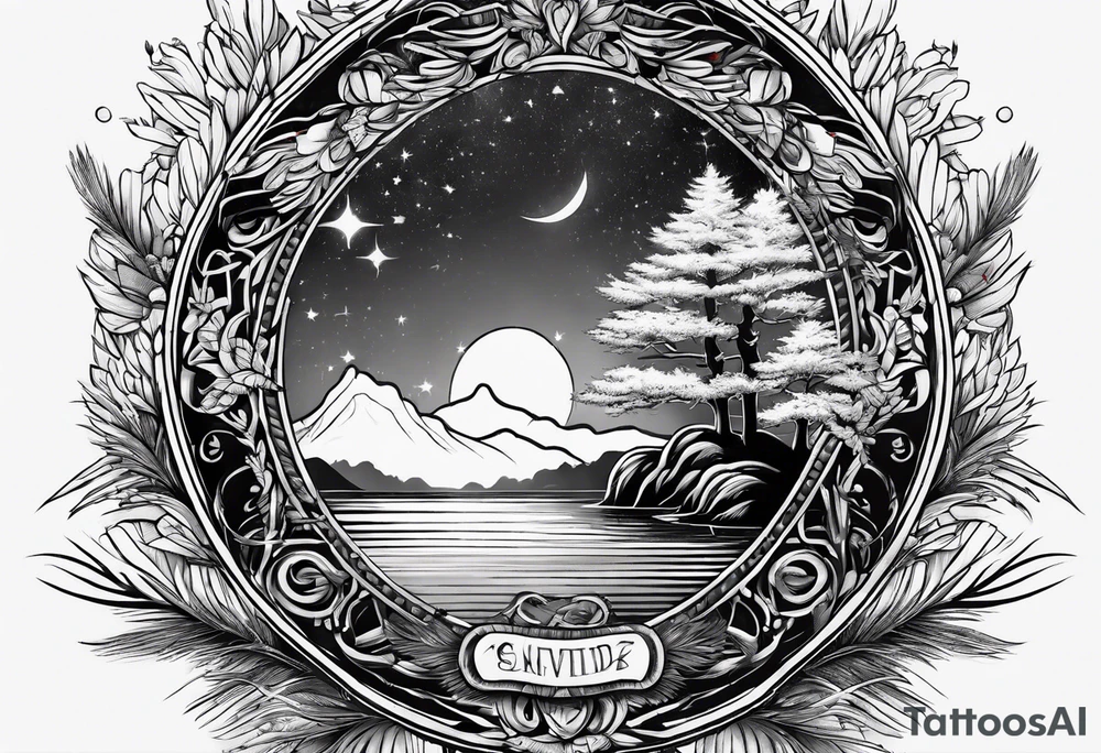 red pine tattoo idea