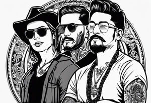 10 men, friends for 35 years. More family then friends. tattoo idea