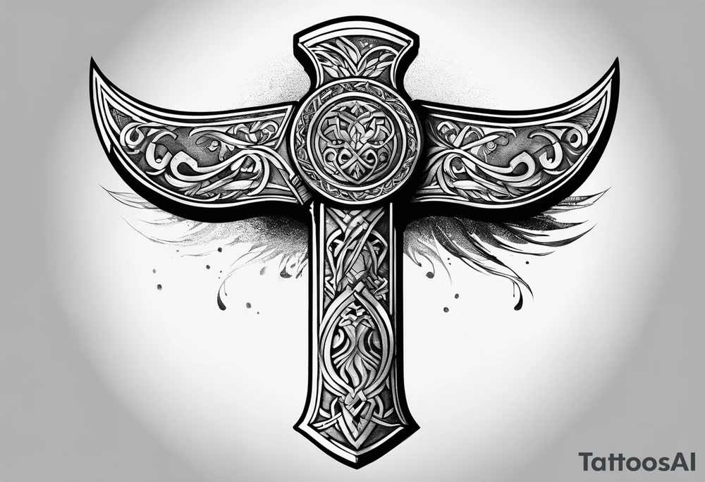 Norse axe tattoo idea