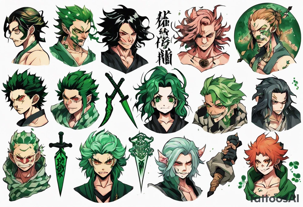 Demon Slayer
Anime
Green tattoo idea
