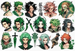 Demon Slayer
Anime
Green tattoo idea
