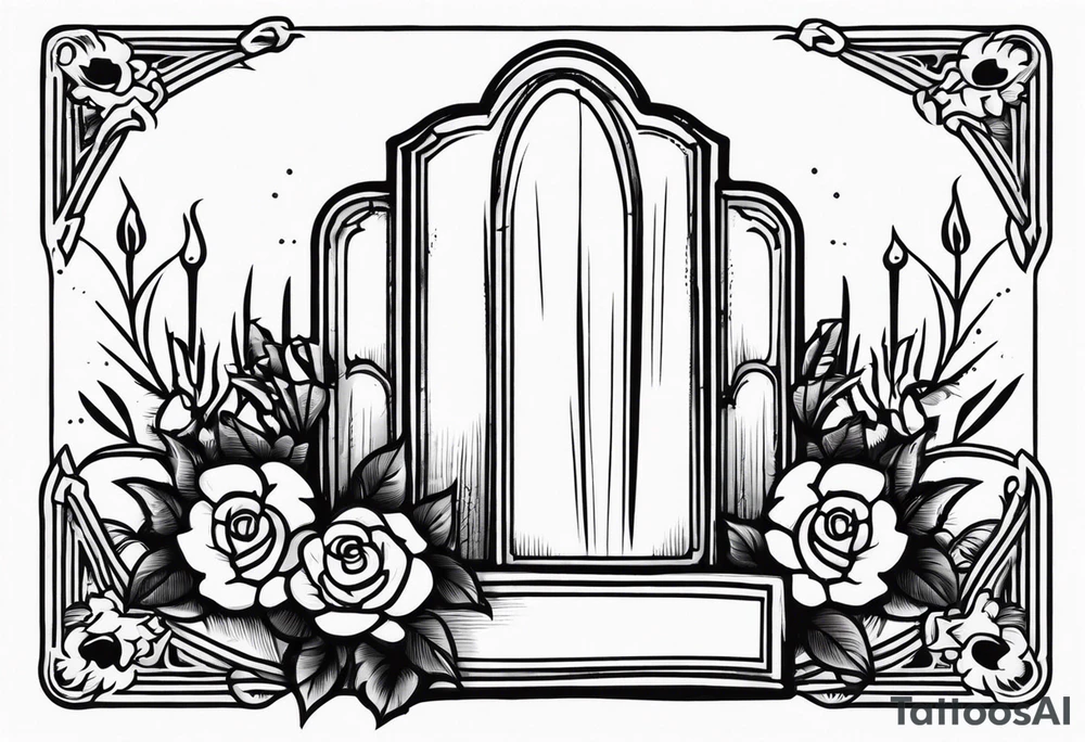 Tombstone tattoo design no cross tattoo idea