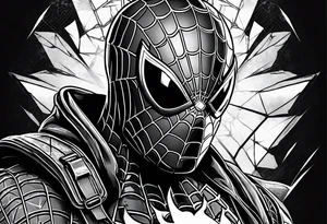 Spiderman in medic war battlefield gear tattoo idea