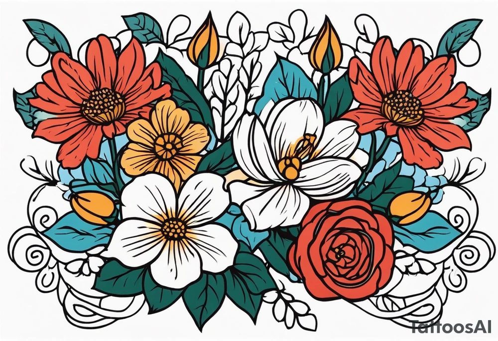 revival

old school vintage simple traditional design surrounded by vintage flowers


bold color simple tattoo idea