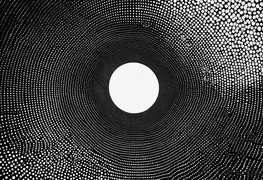 Simple Black hole event horizon tattoo idea