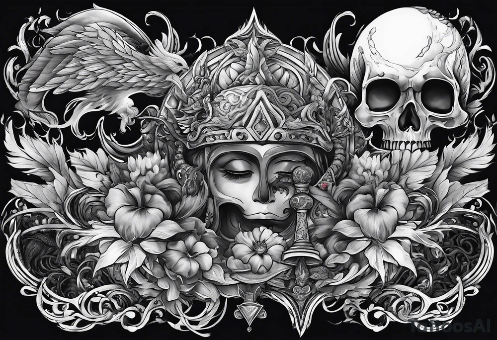 heaven and hell tattoo tattoo idea