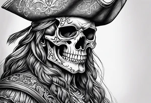 A skeleton pirate tattoo idea